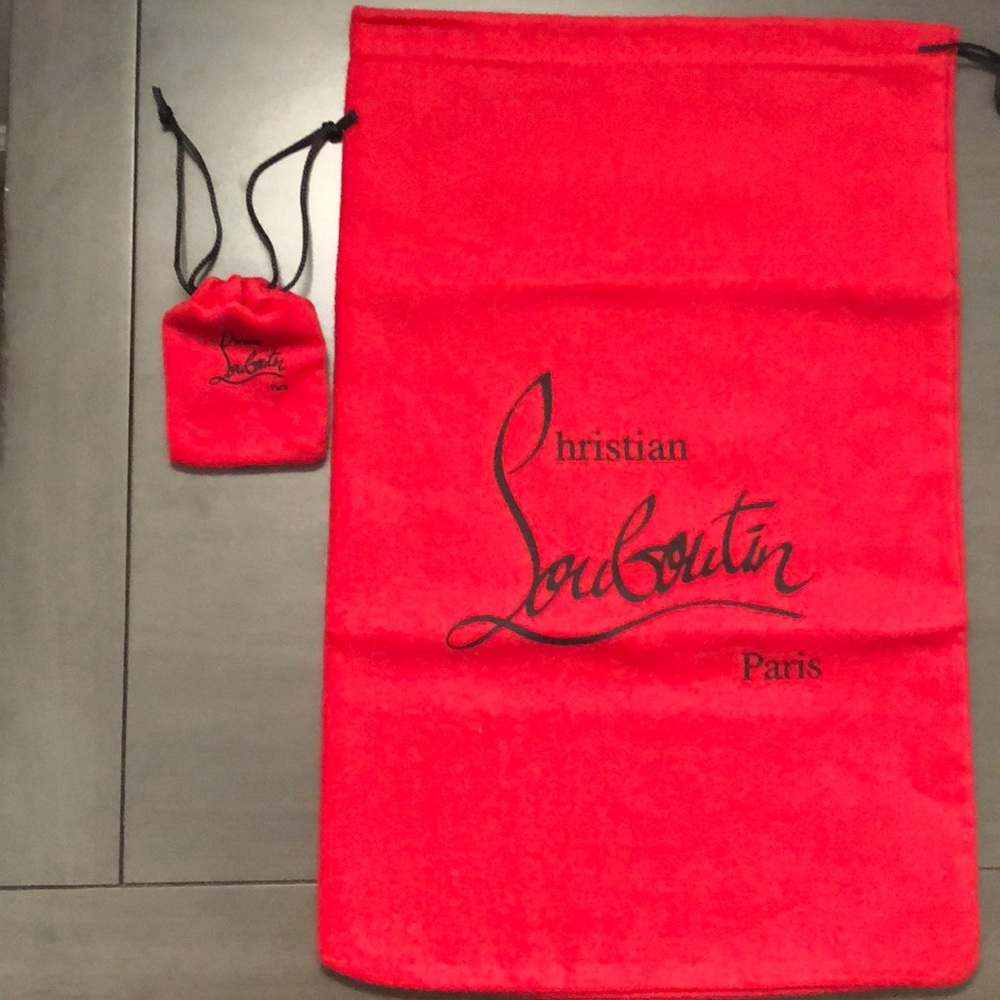 Two authentic Louboutin Dust bags